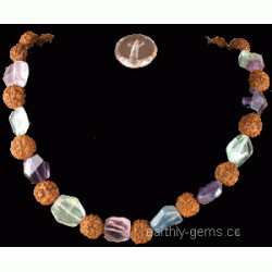 Rudraksha Seed and Fluorite  Necklace - Custom Design