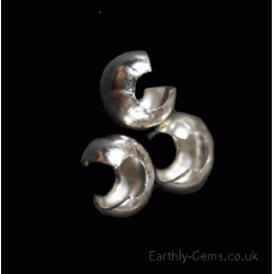 Sterling Silver Crimp Covers - for Bead Jewellery making