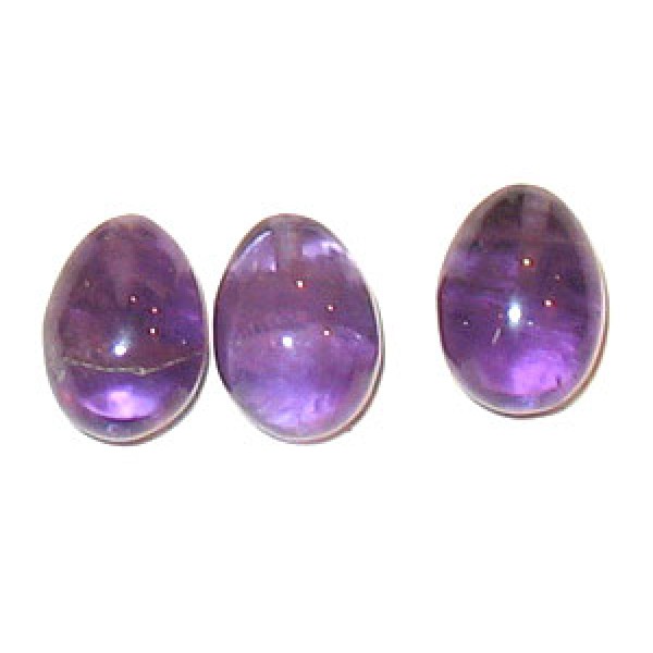 Amethyst Crystal Egg Drilled - for Jewellery making