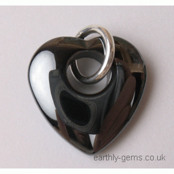 Hematite Heart Pendant