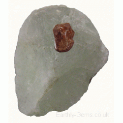 Spessartine Garnet on Fluorite