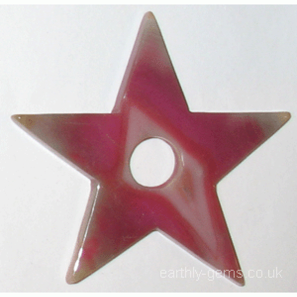 Blue Agate Star Shape - for Jewellery and Craft Making