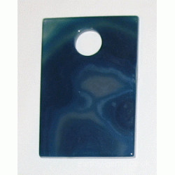 Blue Agate Rectangle - for Jewellery and Craft Making