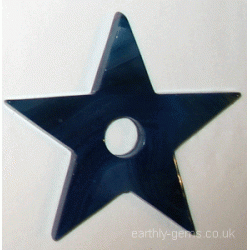 Blue Agate Star Shape - for Jewellery and Craft Making
