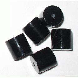 Black Agate Cylinder Beads - for Jewellery and Craft Making