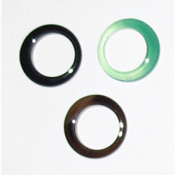 Black Agate Hoops - for Jewellery and Craft Making