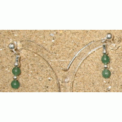 Jade and Silver Earrings - Custom  design