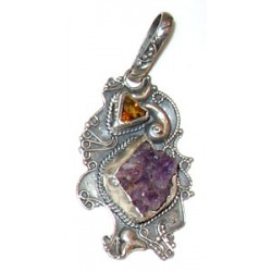 Natural Amethyst Bed With Citrine