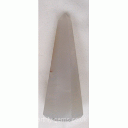 Grey Agate Faceted Point