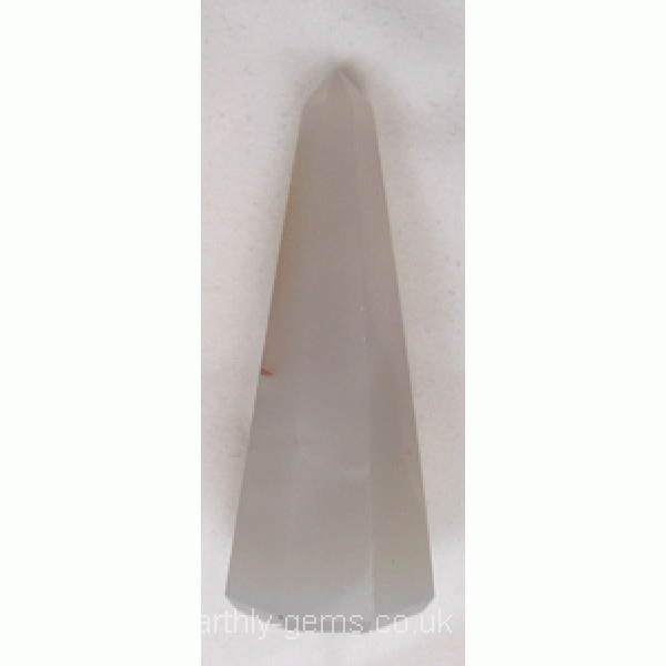 Grey Agate Faceted Point