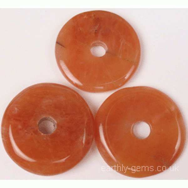 Peach Aventurine Donut