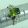 Faceted Rectangle Peridot Silver Ring Size K