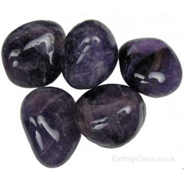 Deep colour Amethyst tumblestones 20-28mm