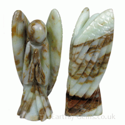 Peruvian Andean Opal Carved Angel