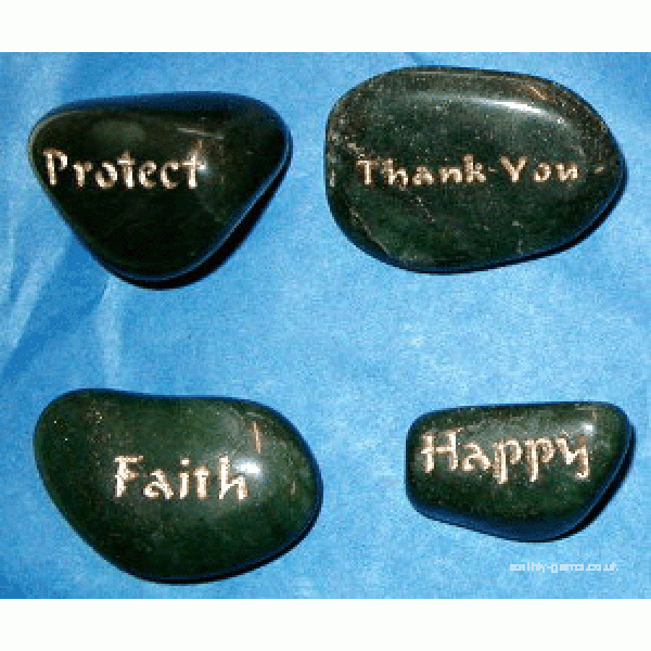 'Harmony' Carved  - Aventurine Tumblestone with a Message