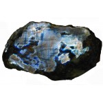 Silvery Blue and Gold Labradorite Polished Surface
