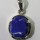Lapis Lazuli Faceted Cabochon Silver Pendant