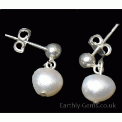 Pearl and Silver Earrings - Custom  design