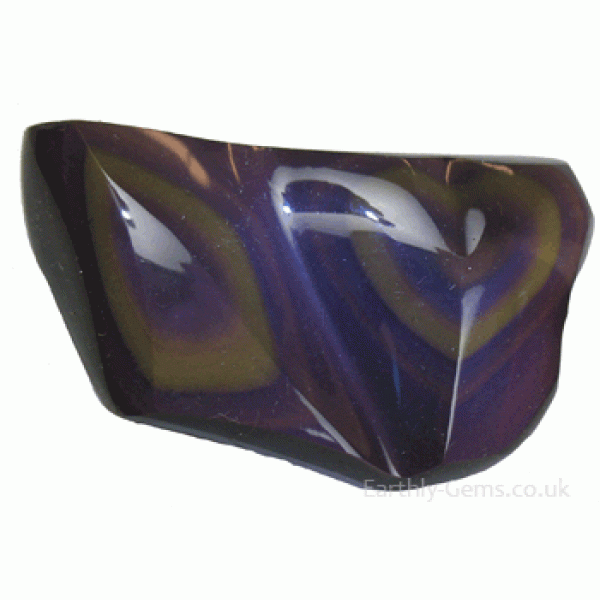 Double Sided Rainbow Obsidian Heart - with video clip