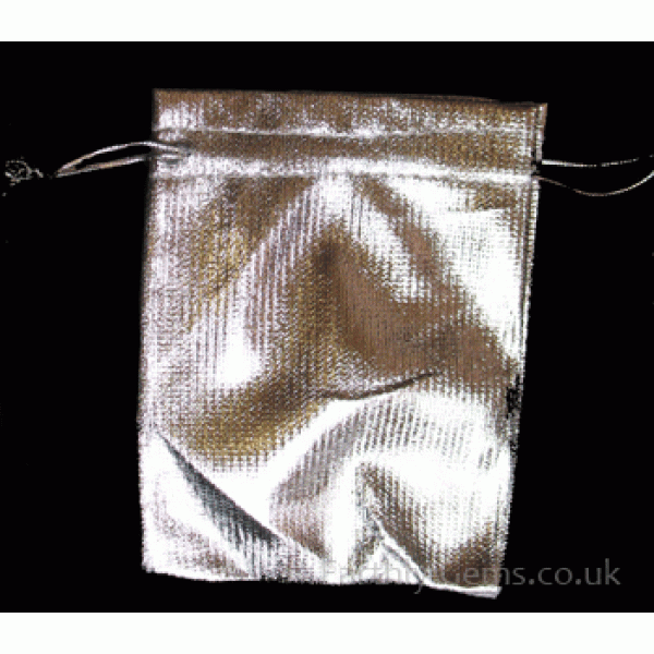 Silver Drawstring Pouch