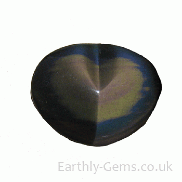 Rainbow Obsidian Hand Carved Small Heart