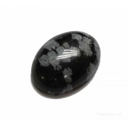 Snowflake Obsidian Cabochon 18 x 13mm - for Jewellery making