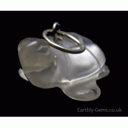 Clear Quartz Turtle Pendant