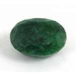 Faceted Oval Emerald Gemstone