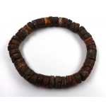 Natural Dark Amber Rondelle Bead Bracelet