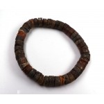 Natural Dark Amber Rondelle Bead Bracelet