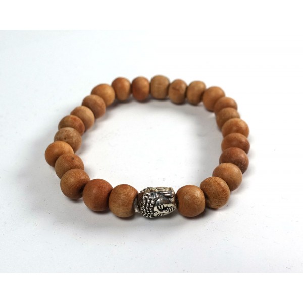 Sandalwood Buddha Bead Bracelet