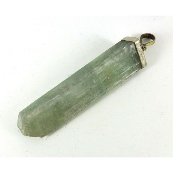 Hiddenite Crystal Silver Pendant