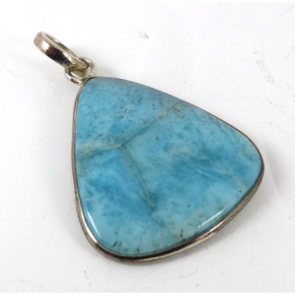 Larimar Silver Pendant Drop Shape