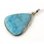 Larimar Silver Pendant Drop Shape