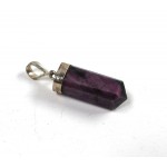 Ruby in Serpentine Polished Point Pendant