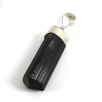 Natural Black Tourmaline Crystal Set Pendant Natural Black Tourmaline Crystal Set Pendant