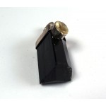 Brazilian Tourmaline Crystal Point with a Faceted Citrine Gem Pendant