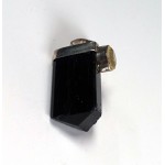 Brazilian Tourmaline Crystal Point with a Faceted Citrine Gem Pendant