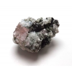 Aquamarine Tourmaline and Pink Fluorite Formation