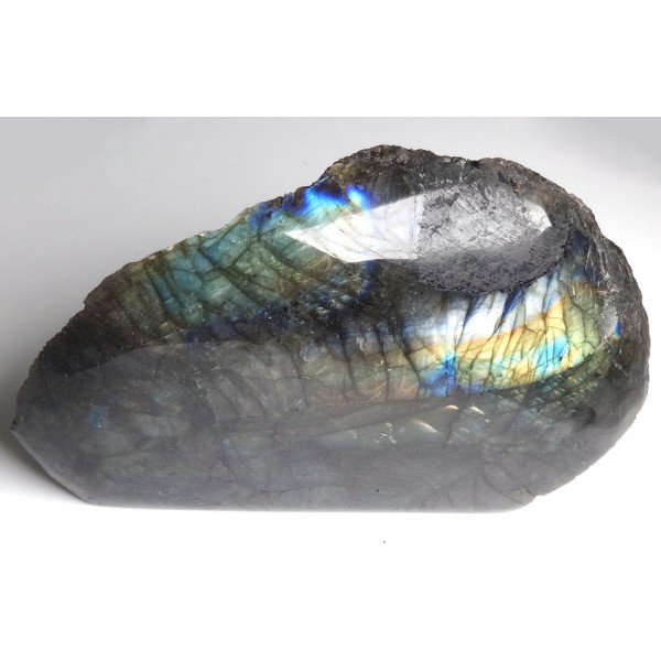Blue Gold and Green Labradorite Standing Polished Face