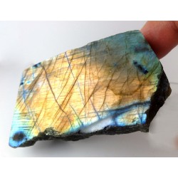 Gold with Blue Labradorite Polished Surface