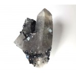 Connellite on Quartz with Tourmaline Mineral