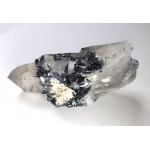 Connellite on Quartz with Tourmaline Mineral