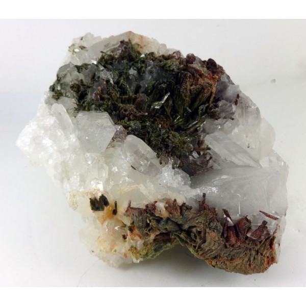 Quartz Cluster with Epidote Quartz Cluster with Epidote