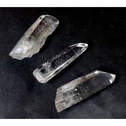 Lemurian Quartz Natural Crystal Points x 3