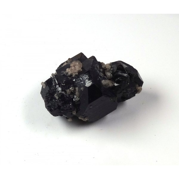Black Tourmaline Shiny Multi Terminated Crystal Cluster