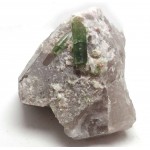 Quartz with Water Melon and Green Tourmaline Crystals
