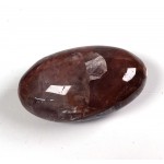 Hematite Quartz Freeform Pebble with Rainbow Inclusions