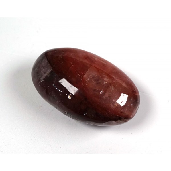 Hematite Quartz Freeform Pebble with Rainbow Inclusions