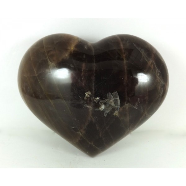 Black Moonstone Polished Heart